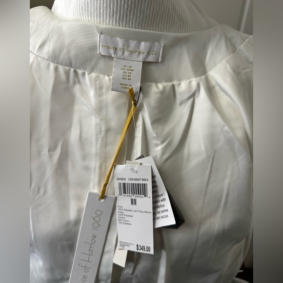 House of Harlow Vegan Leather Jacket - White‎ - Picture 6 of 6